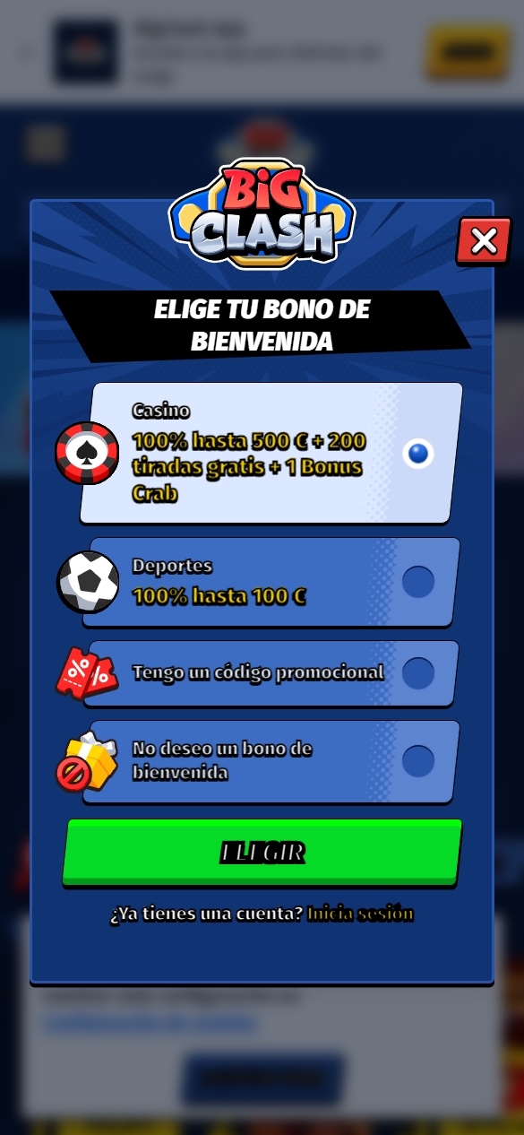Registro & bonificaciones
